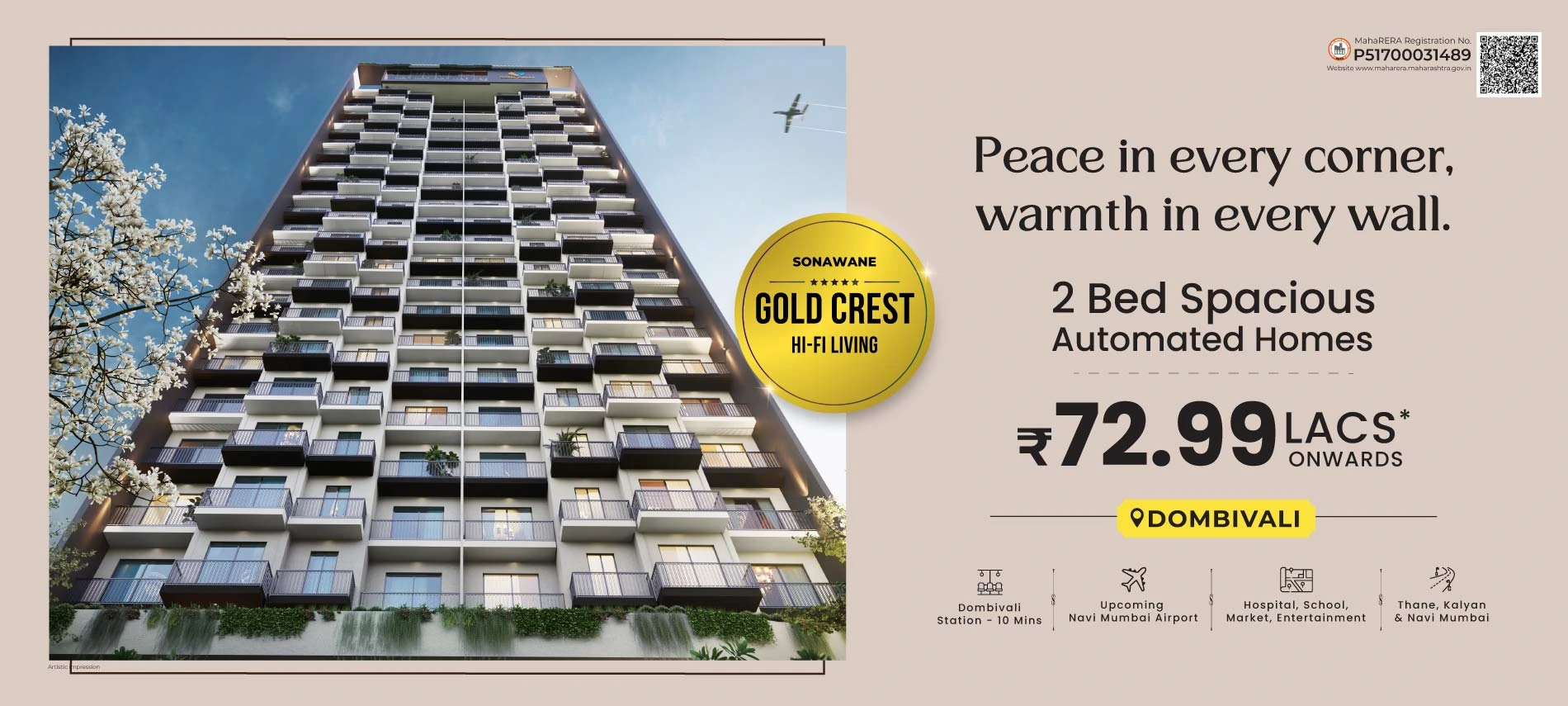 1 & 2 BHK Gold Crest Dombivli Banner